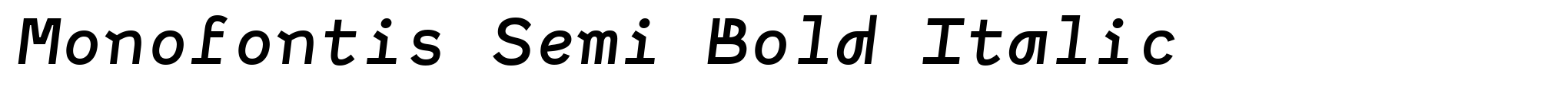 Monofontis Semi Bold Italic image